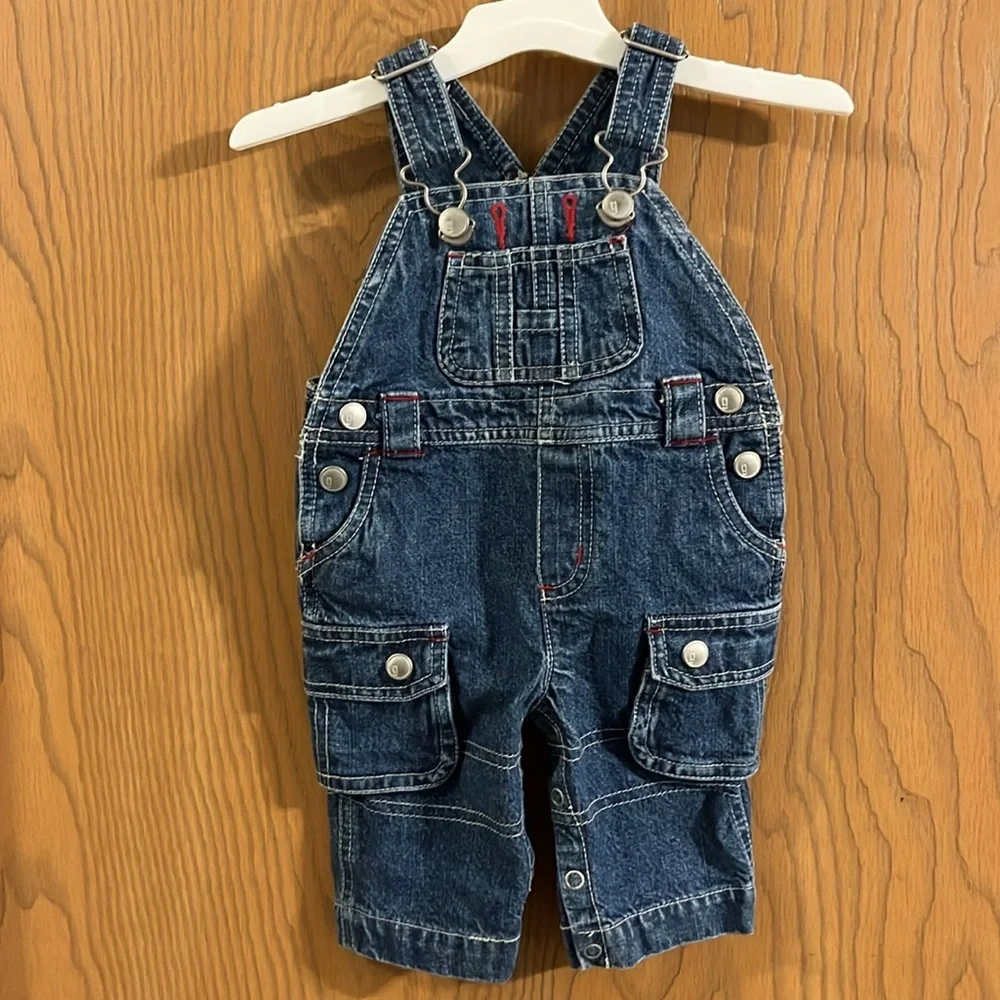 Gymboree Vintage Blue Denim Overalls‎ with Adjustable Straps 3-6M